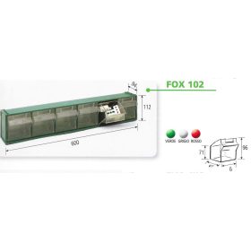 Fox 102 Fali Tároló (6 Fiókkal) Zöld