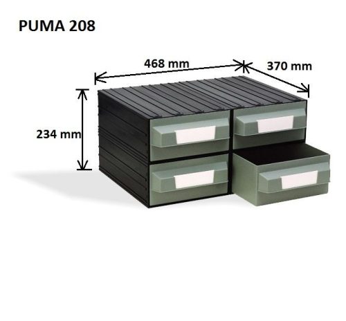Puma 208 Fiókos Tároló Rendszer - zöld