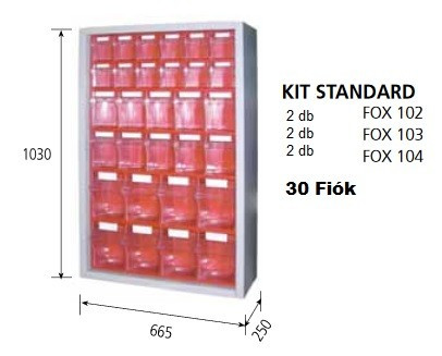V419 Fox Zártkeretes Billenőfiókos Tárolórendszer
