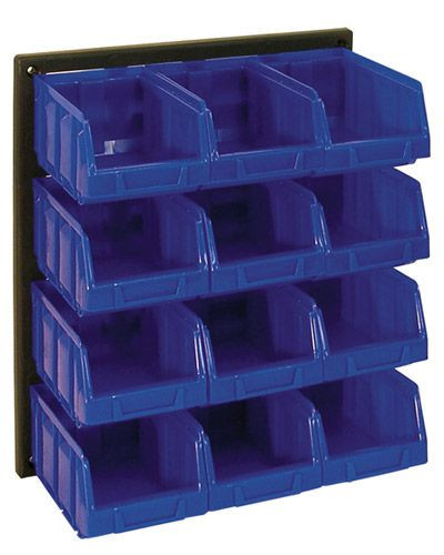 V/640-2 Műanyag Fali Tároló Rendszer Kék Bull 2 Dobozokkal